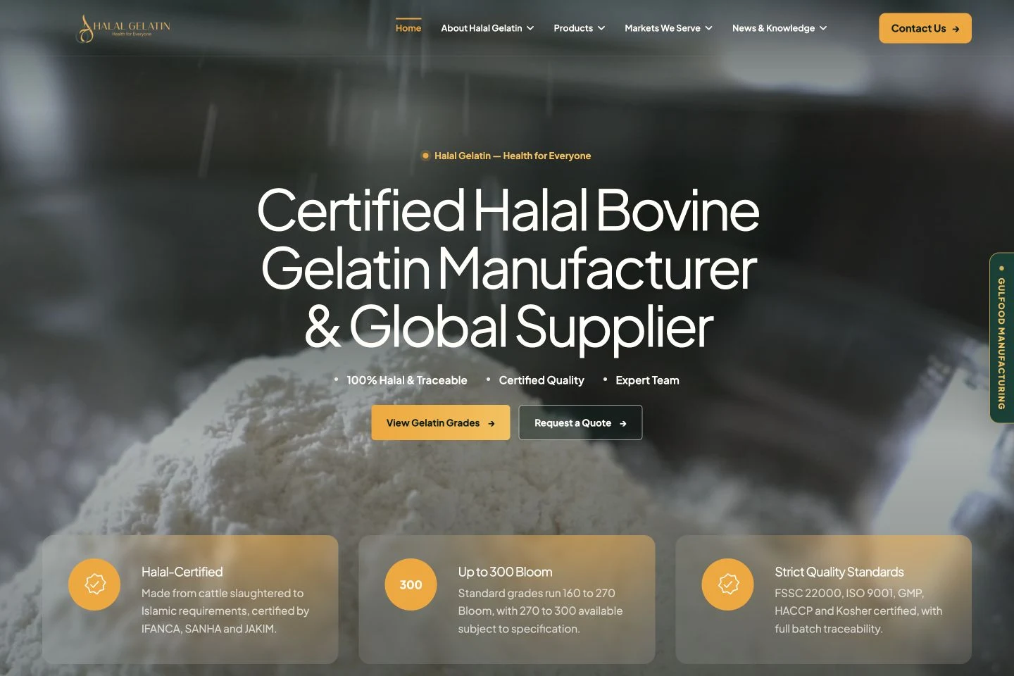 Halal Gelatin homepage preview